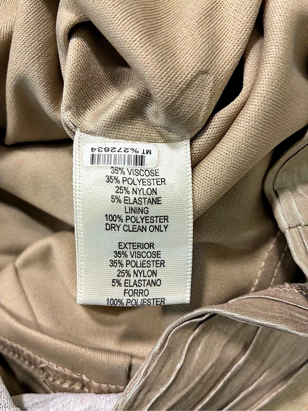 Eliza J Textured Midi Dress in Taupe Size 4 - Picture 8 of 8